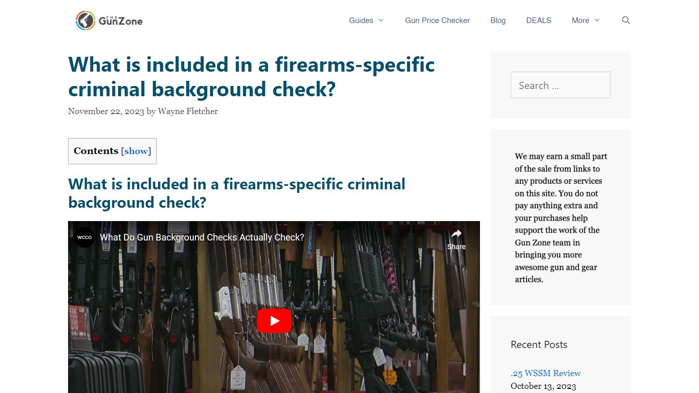 What is included in a firearms-specific criminal background check ...